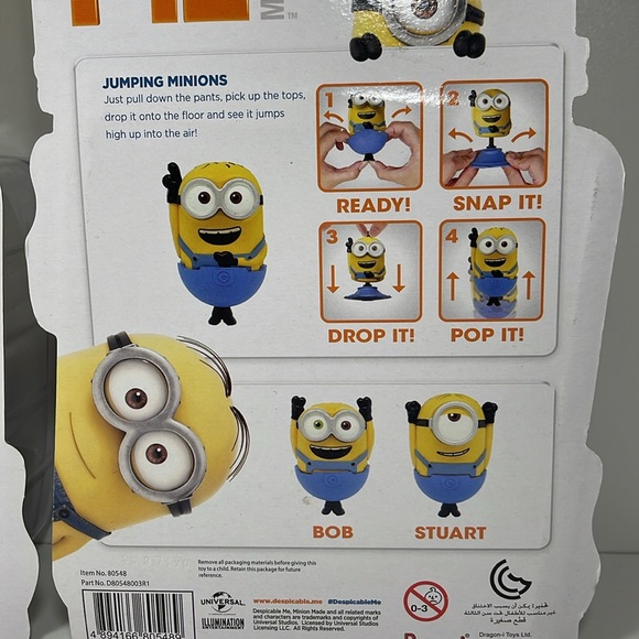Despicable Me Minion Made Drop and Pop Jumping Minions Phil & Stuart NIP lot 2 - Picture 10 of 10